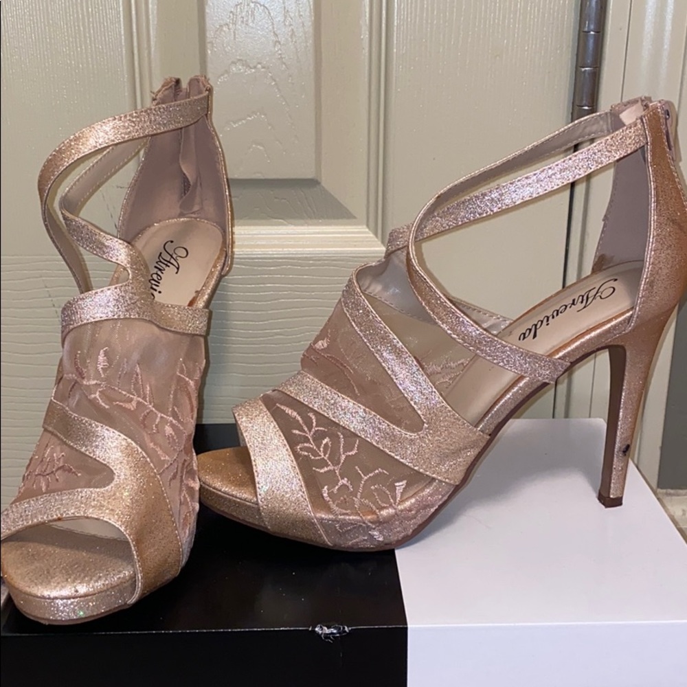 Rose Gold Glittery Heels